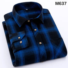 Load image into Gallery viewer, Red Flannel Plaid Shirt Men 2019 Fashion Dress Men shirt Casual Warm Soft Long Sleeve Shirts camiseta masculina chemise homme