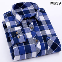 Load image into Gallery viewer, Red Flannel Plaid Shirt Men 2019 Fashion Dress Men shirt Casual Warm Soft Long Sleeve Shirts camiseta masculina chemise homme